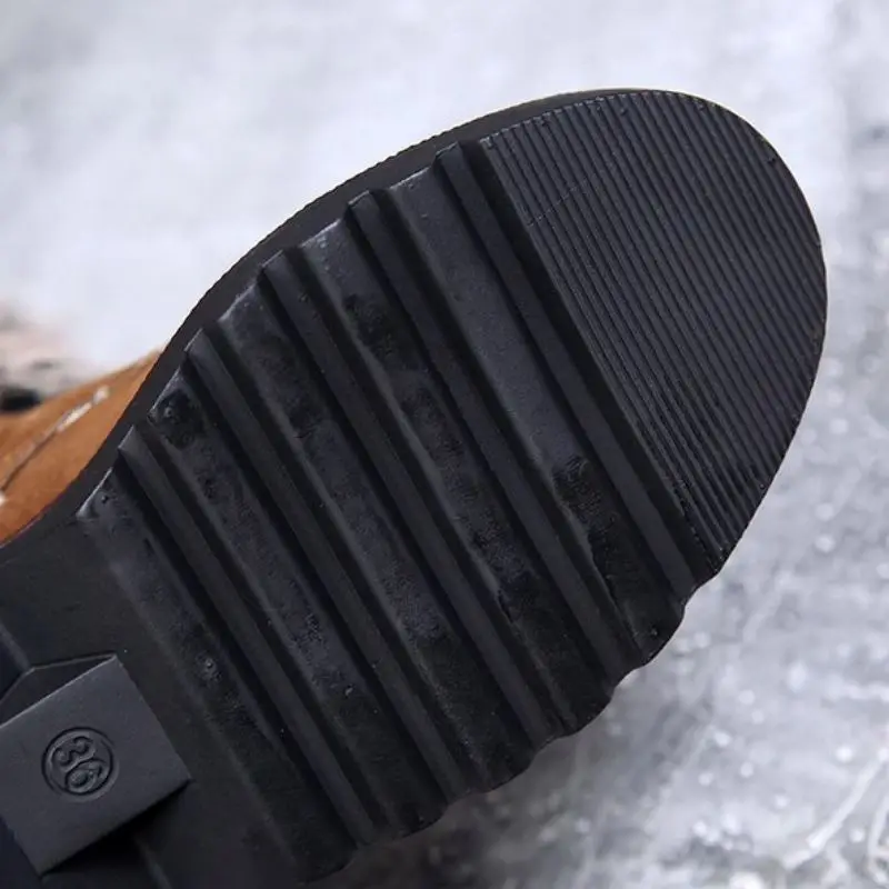 Tuyoki/ботильоны женская зимняя обувь на платформе с круглым носком толстой подошве