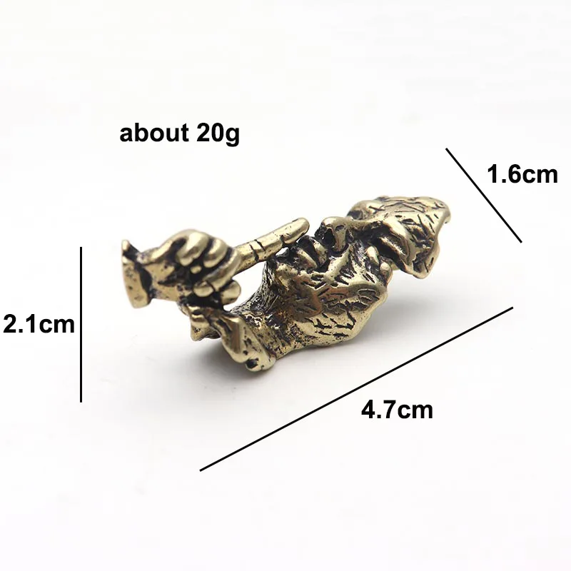 Латунный Современный модный беззвучный брелок с абстрактным персонажем фигурка