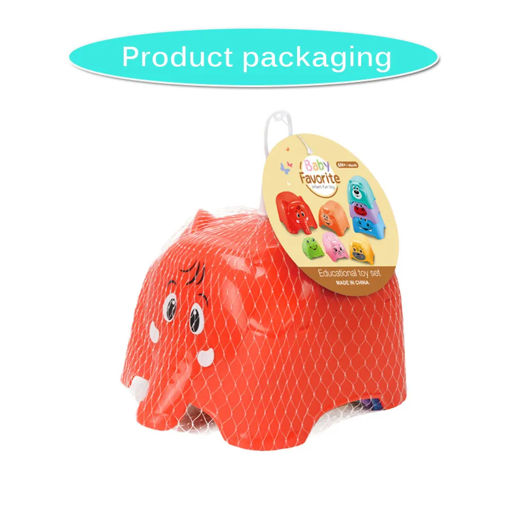 

8pcs Cute Animal Stacking Cups Baby Stacking Toys Educational Game Toys Baby Bathing Play Sand Water Game Toys For Children Gift