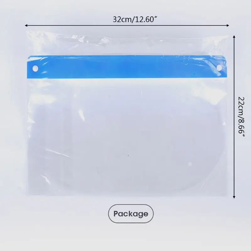 

Full Fa Protective Shield Visor PET Plastic Adjustable Transparent Fa Shield with Elastic Band