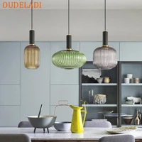modern nordic glass pendant lights fixtures for dining room bar restaurant deco hanging lamp bedside suspension lighting