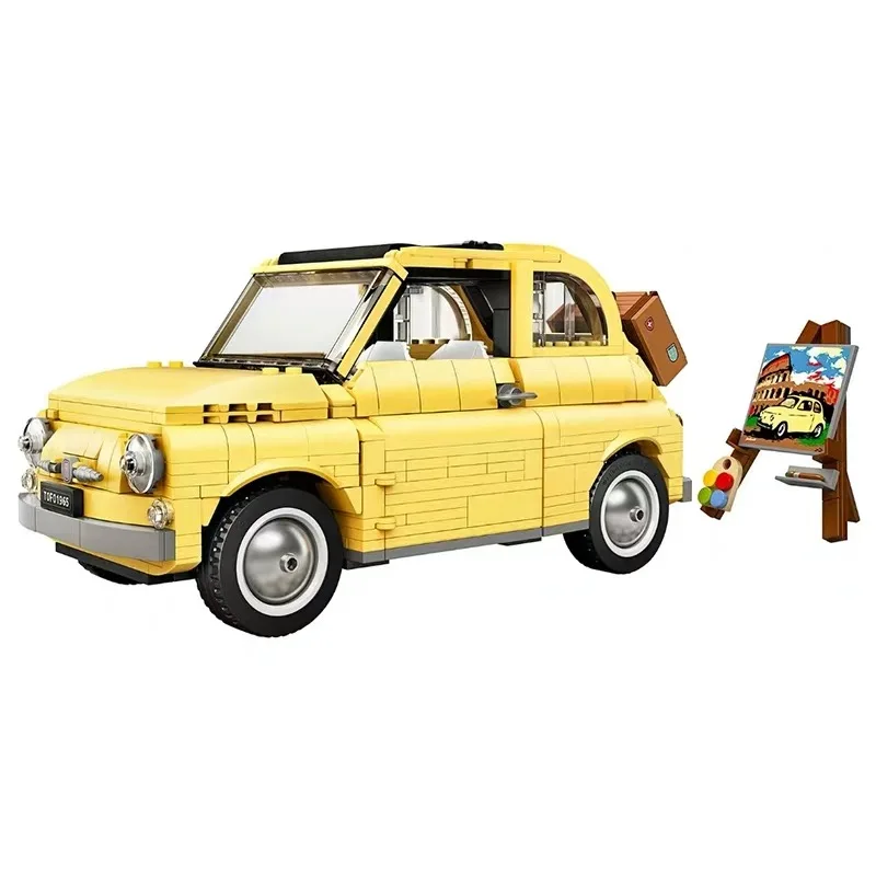 

Fiat Nuova 500 model wagon building blocks compatible with 10271 children DIY toys Christmas gifts