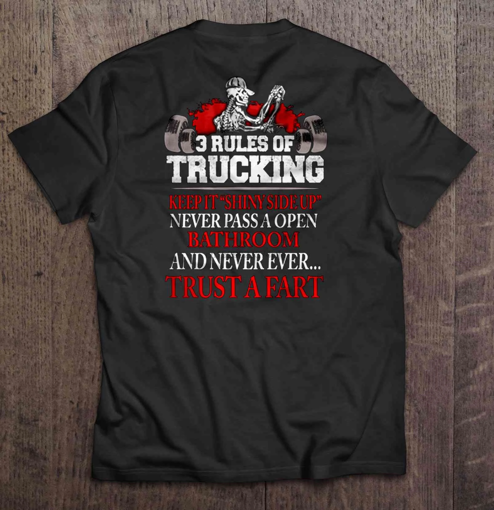 Мужские футболки T3 правила дальнобойщика держат его блестящей стороной никогда
