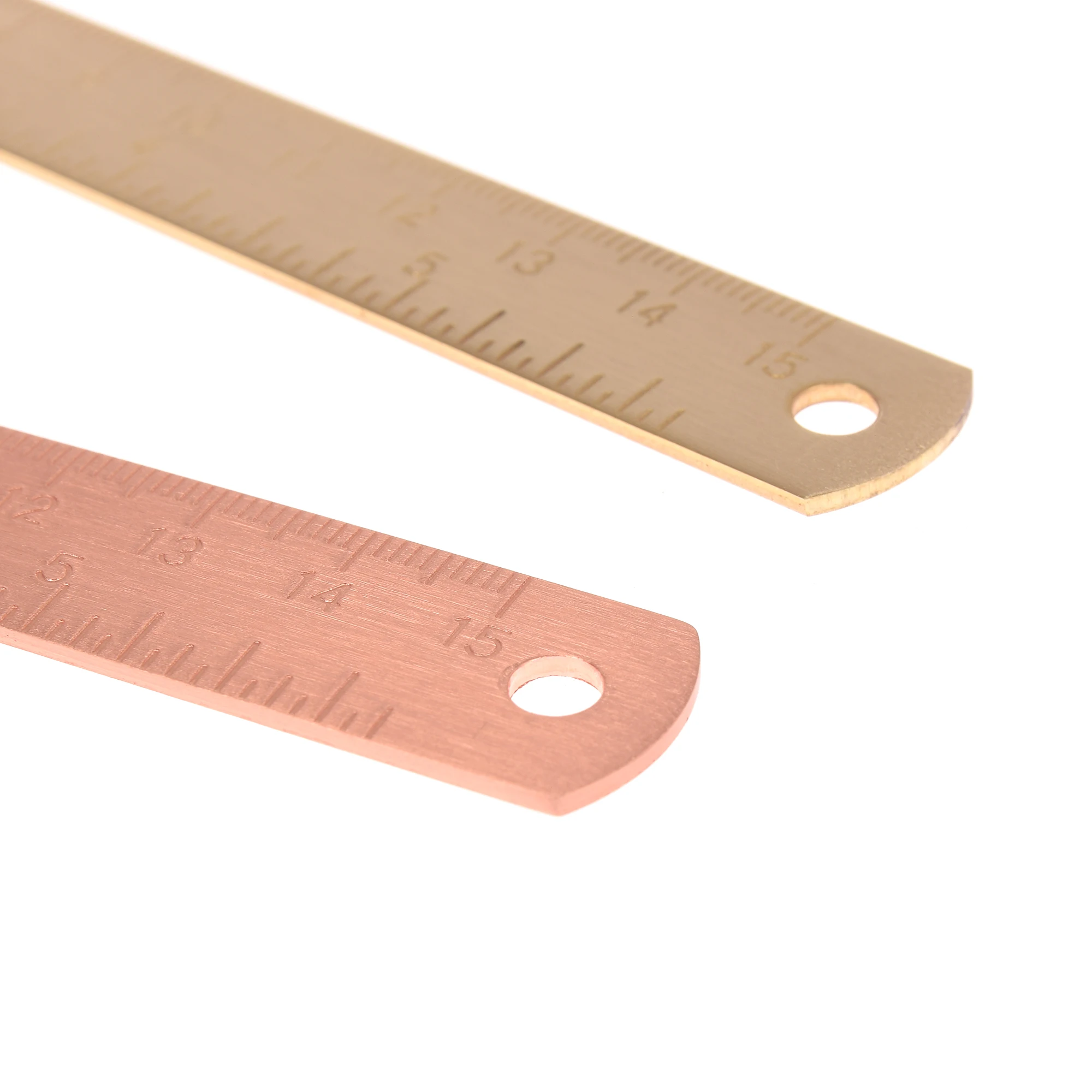 15cm Brass Straight Ruler For School Office Stationery Metal Painting Drawing Tools Rose Gold Measuring Bookmark | Канцтовары для