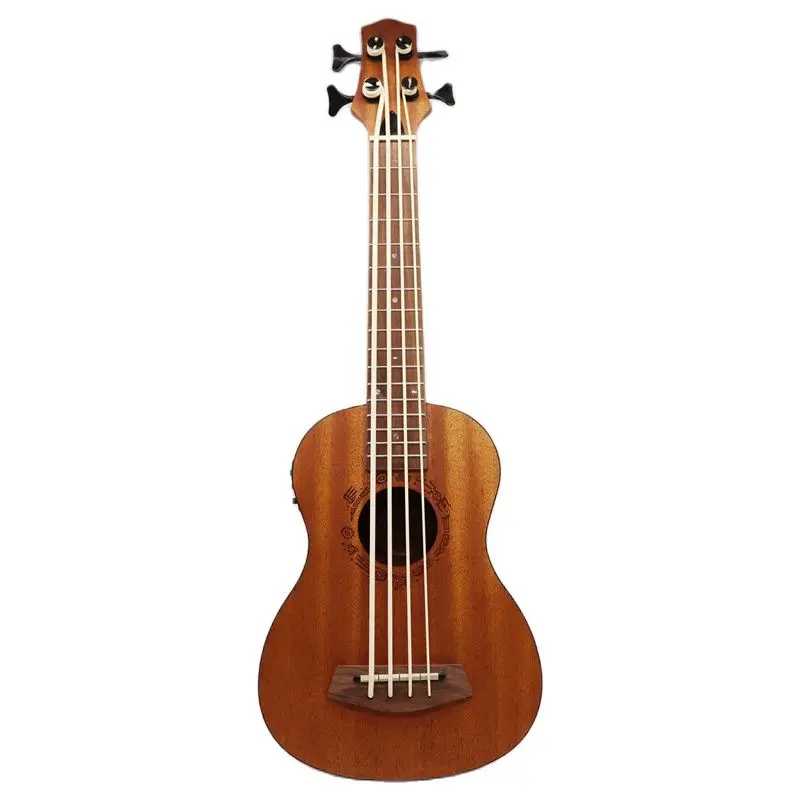 30 inch electric ukulele bass guitar full okoume wood body natural color 4 string mini uk children gift | Спорт и развлечения