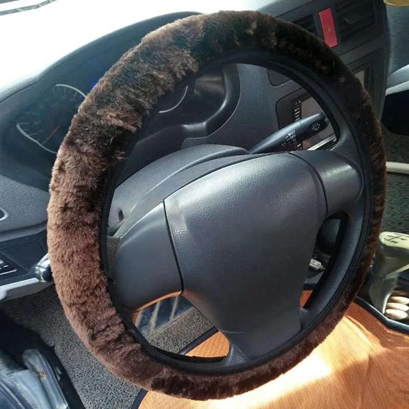 

Car Steering Wheel Braid Cover Needles And Thread Artificial Leather Car Covers Suite Texture Soft Auto Accessories Black Warm