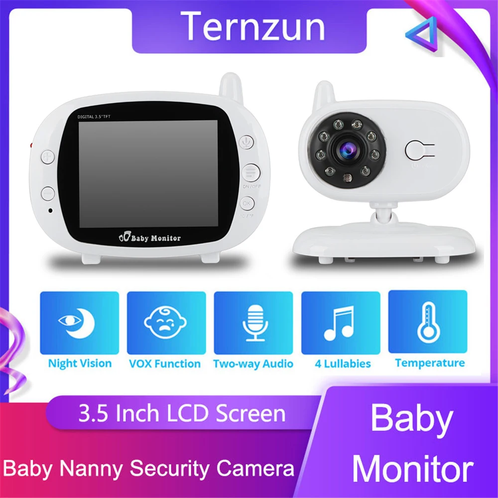 3 5 дюймов HD ЖК дисплей Беспроводной Видеоняни и радионяни с Камера ИК Ночное