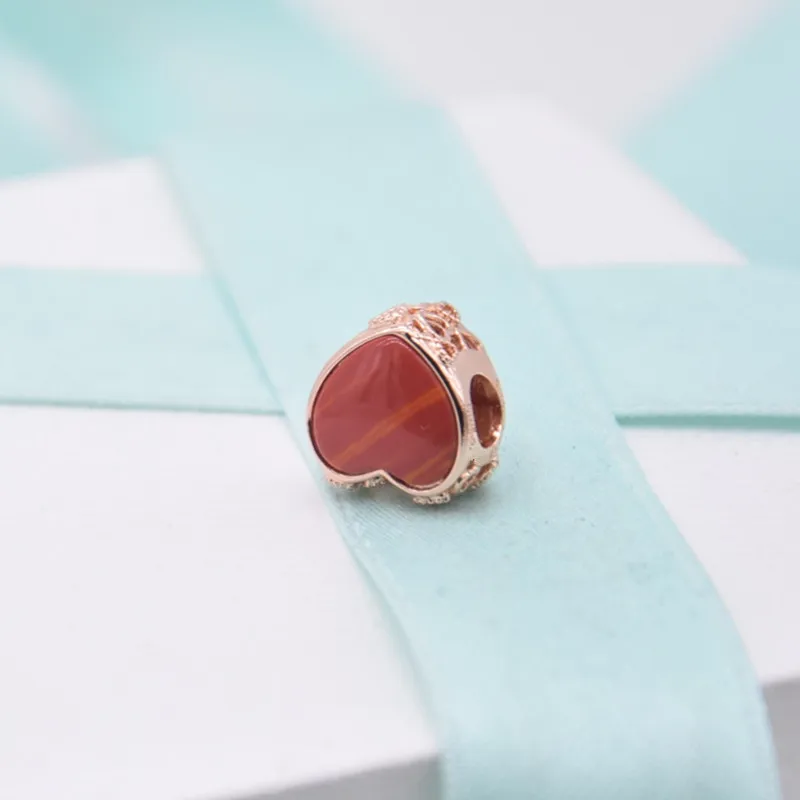 Шармы подвески в форме красного сердца для браслетов 2019 ограниченная серия