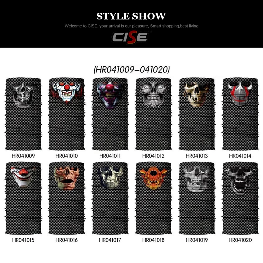 3D бесшовный Череп Балаклава волшебная маска для лица теплая мотоциклетная мото