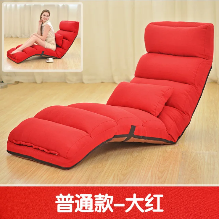 Red(205x56x20cm) Ленивый диван один балкон спальня стул Японский складной многофункциональный стул для отдыха татами креативный Повседневный пол стул - Цвет: Red(205x56x20cm)