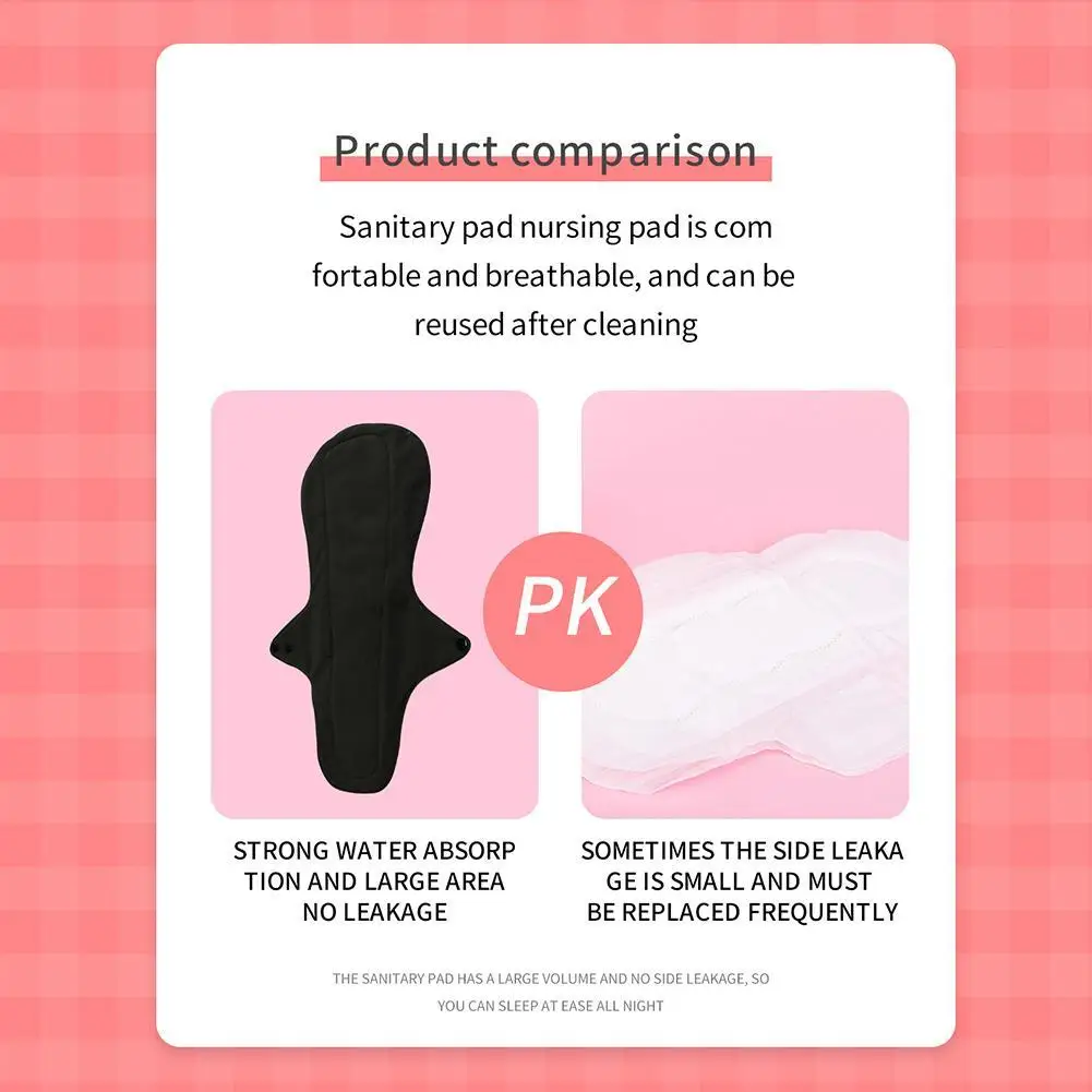 

1PC Color Random Menstrual Pads Absorbency Panty Liner Hygienique Serviette Washable Sanitary Sanitary Napkin Mama S7P5