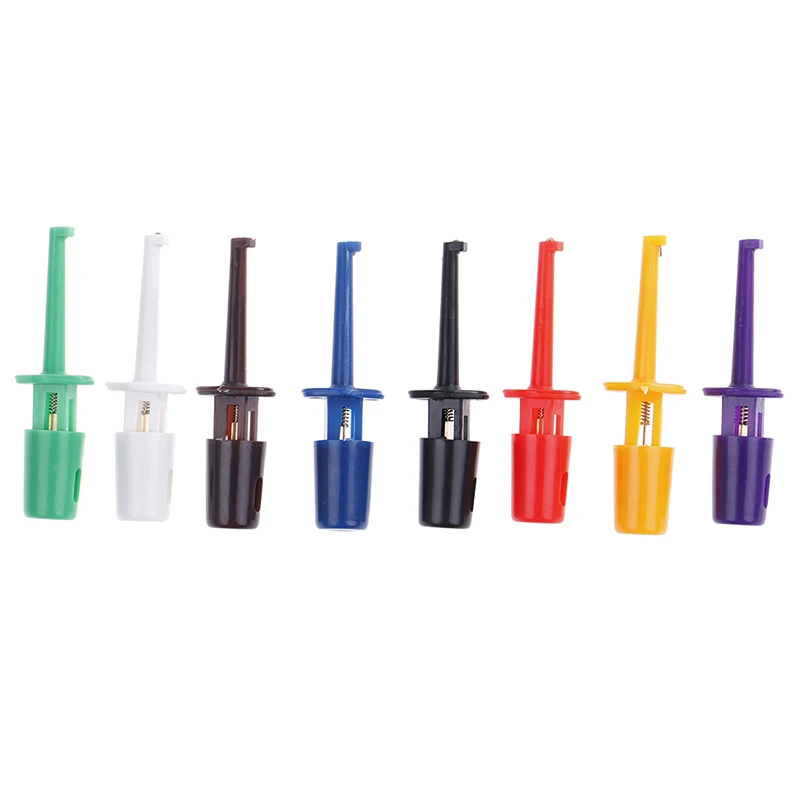 Mini 10/12pcs Hook Test Clip Single Probe For Electronic Testing IC Grabber Large Round Crocodile | Обустройство дома