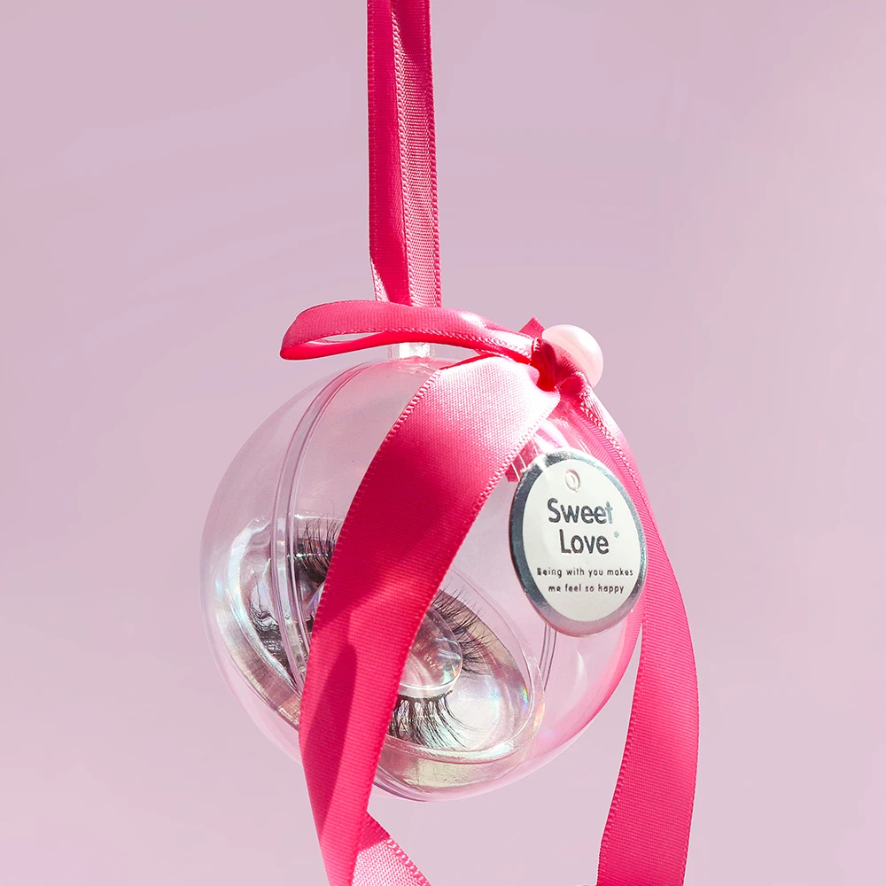 Оптовая продажа упаковка для ресниц цветная лента прозрачные ресницы коробки