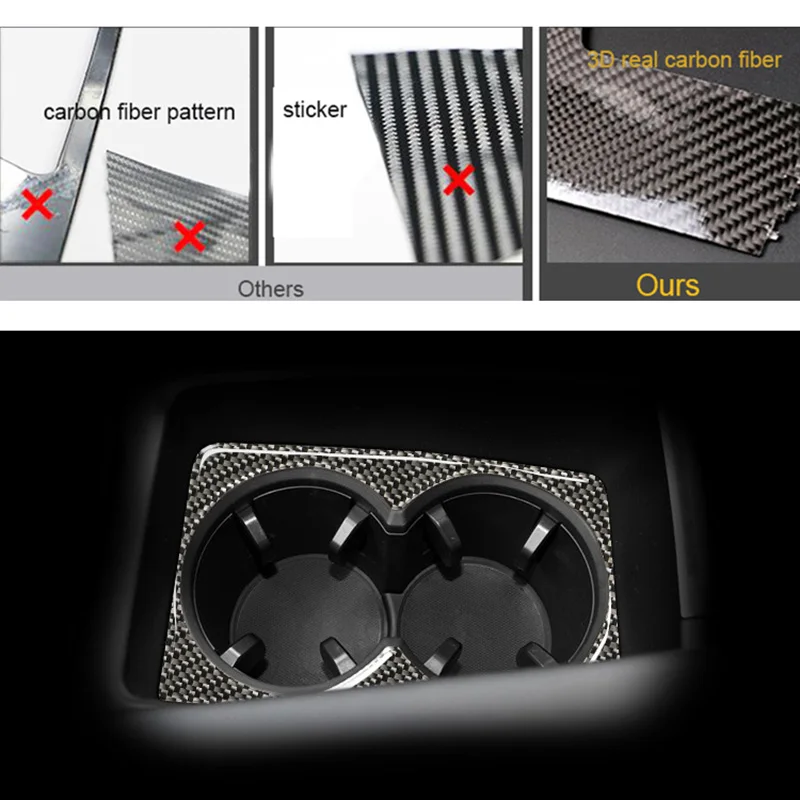 Спортивное внутреннее украшение подстаканник из настоящего углеродного волокна