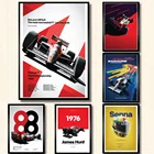 Mclaren чемпион мира Айртон Сенна F1 формула гоночный автомобиль плакат настенная живопись плакаты и принты для комнаты домашний декор плакат