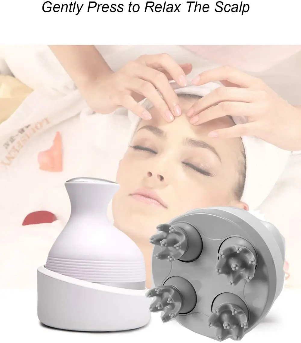 Ручной Электрический массажер для головы водонепроницаемый и Перезаряжаемый