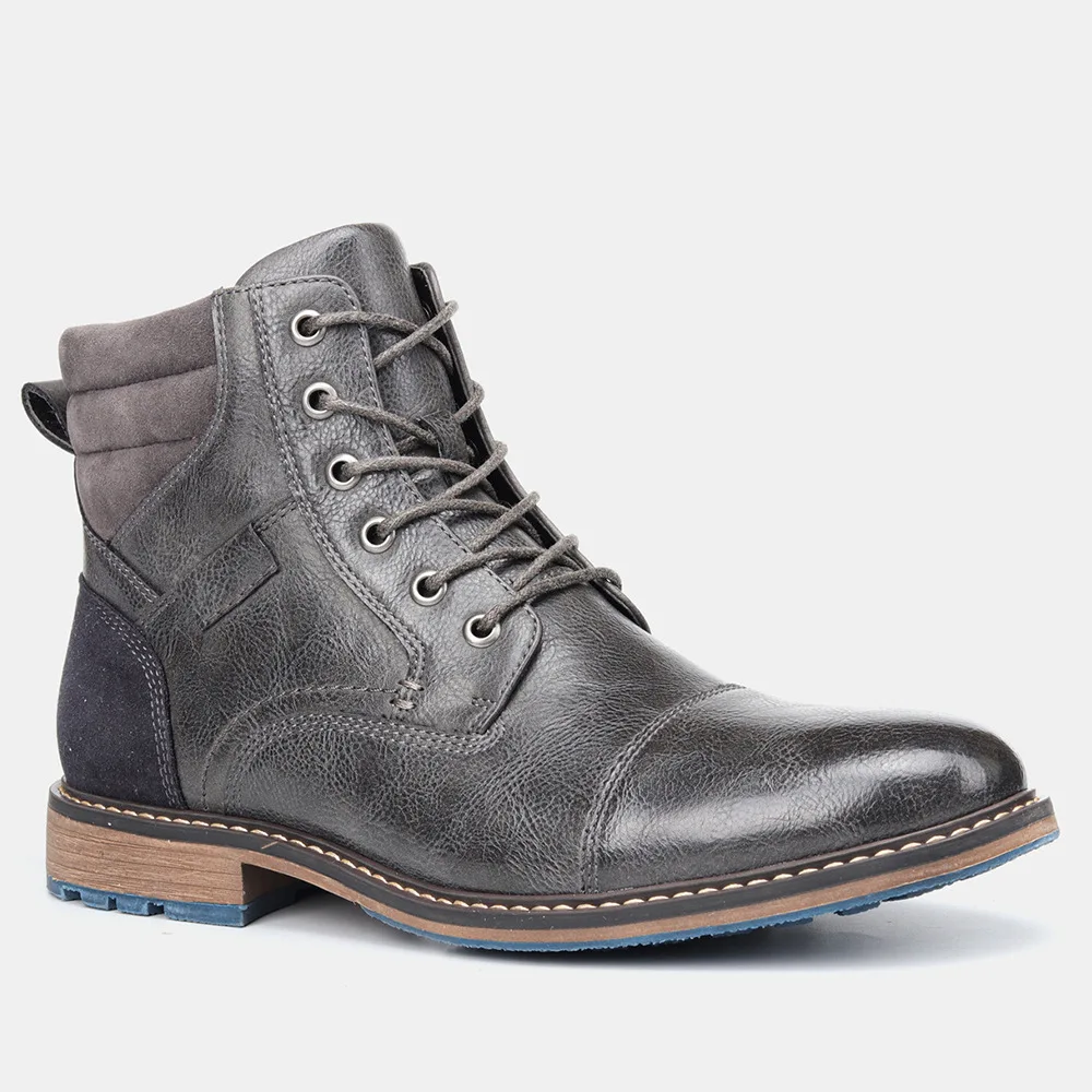 

Fashion Mens Shoes Martin Boots Large Size Zipper Short Boots Mens Shoes Spring Autumn High-top Shoes Retro Desert Tooling Boots