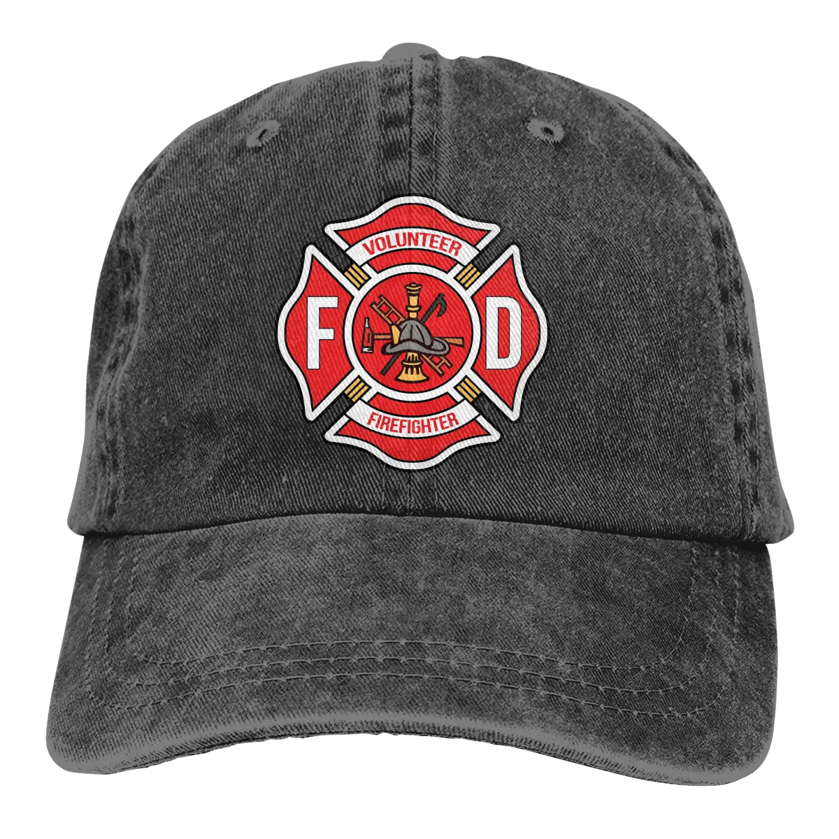 

EMT Firefighter man womans Retro Washed Cowboy hat Vintage
