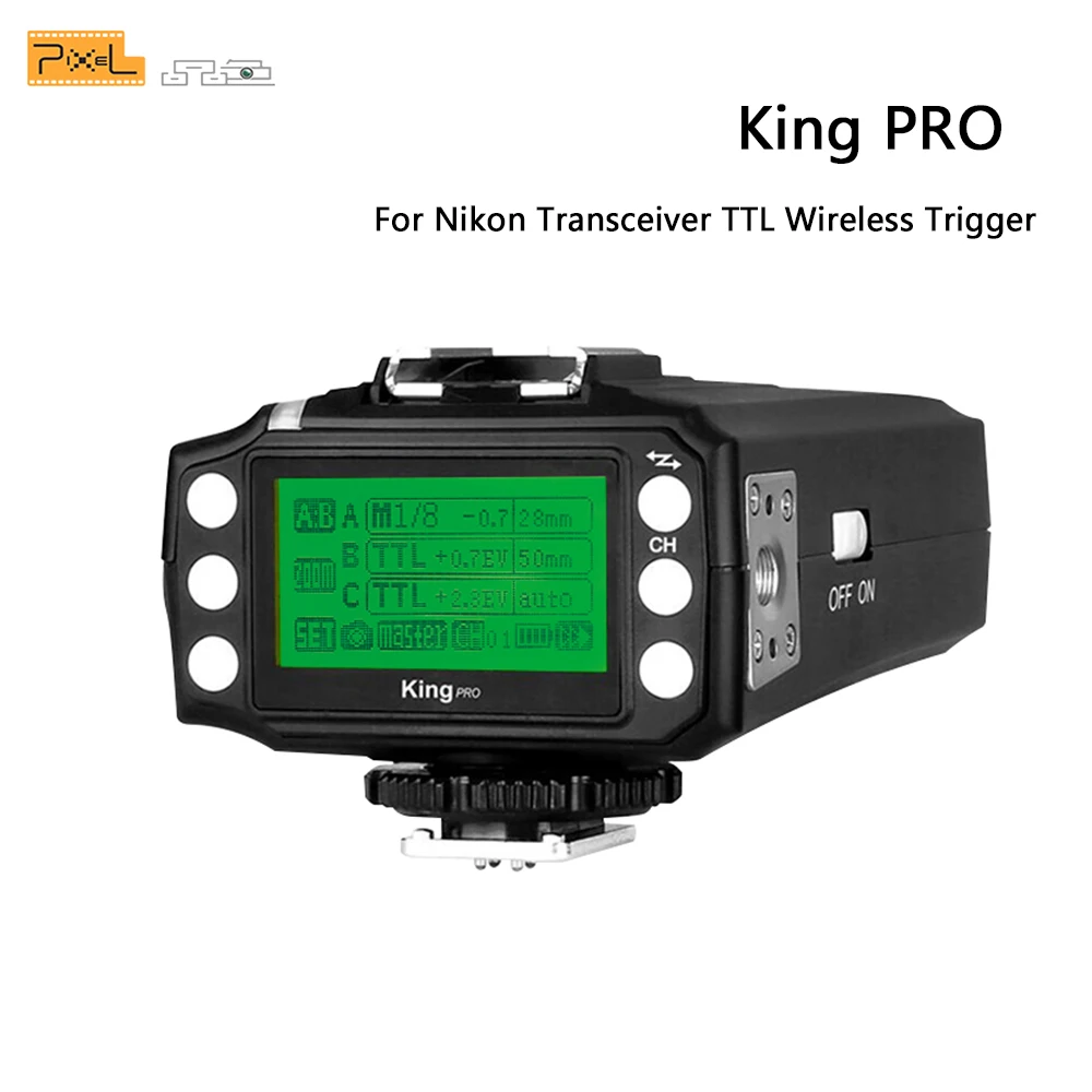 Pixel King Pro приемопередатчик 2 4G TTL беспроводной триггер вспышки для Nikon D7100 7000 D5100 D5000
