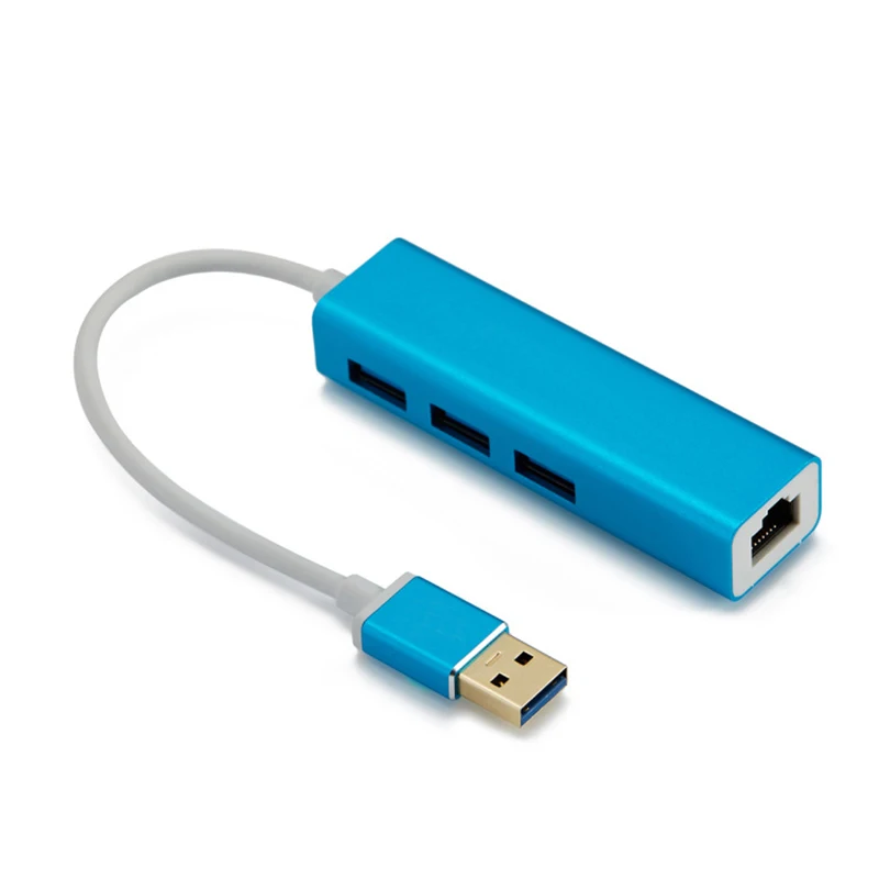 Многофункциональный USB 2 0 концентратор RJ45 Plug and Play портативный для ноутбука ПК