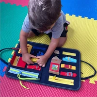 kids montessori toys baby busy board buckle training essential educational sensory board for toddlers ntelligence developing