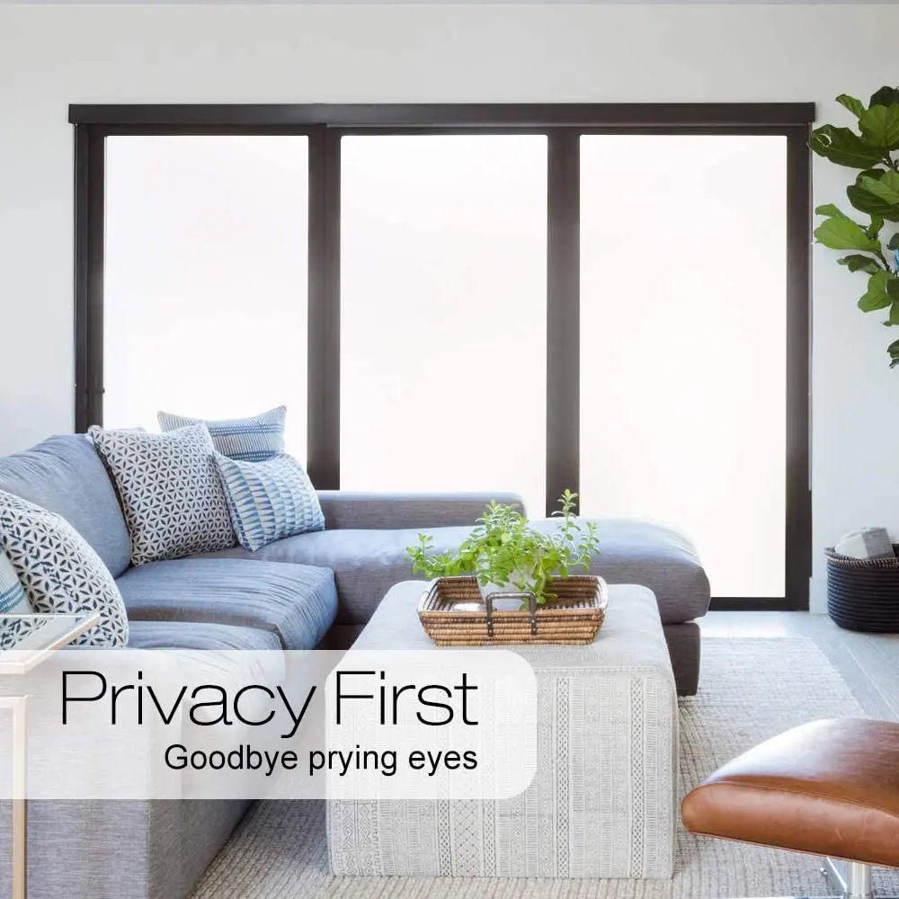 Антиуф Матовая Белая оконная пленка для конфиденциальности матовое стекло