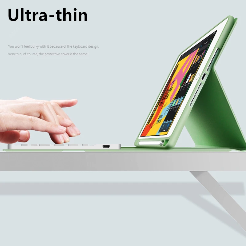 Для iPad Air 2 3 1 чехол Беспроводная Bluetooth клавиатура с держателем для карандашей
