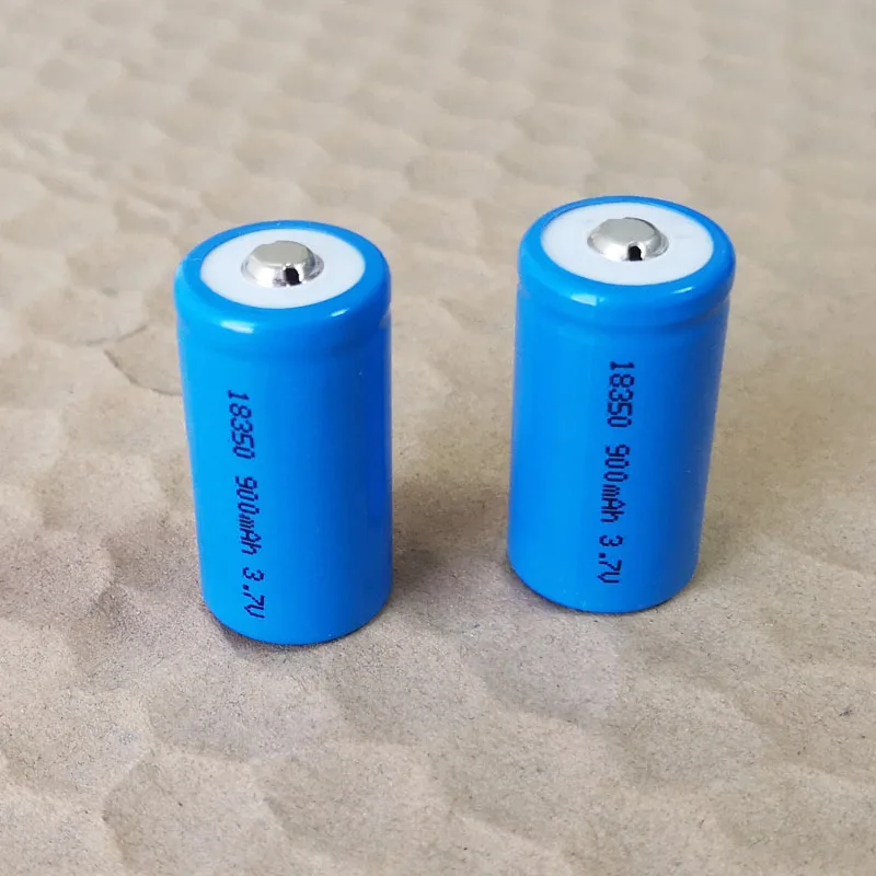 1-10 шт. 3 7 в 18350 перезаряжаемая литий-ионная батарея 900 мАч ICR18350 с высоким потоком
