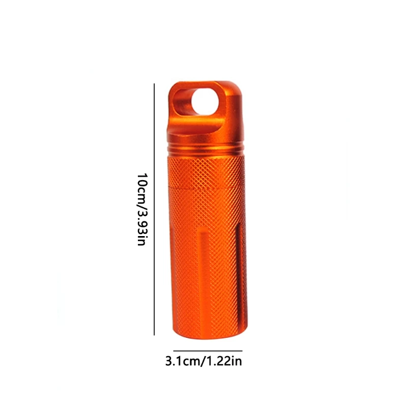 Aluminum Alloy Airtight Pill Container Bottle Portable Outdoor EDC Single Chamber Capsule Holder Waterproof Medicine Case images - 6