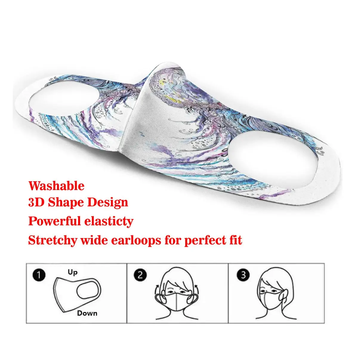 

Mutant Mechanics Bionic Jellyfish Cotton Masks Festive Party Respirator Keep Warm Camouflage Anti Dust Mouth Muffle