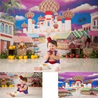 Фон для фотосъемки Aladdin, Декорации для дня рождения, марокканский баннер для будущей мамы, золотой дворец, витрина на стену