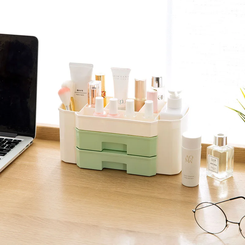 Cosmetic Storage Box Desktop Organizer Drawer Type Skin Care Product Compartmental Makeup Box