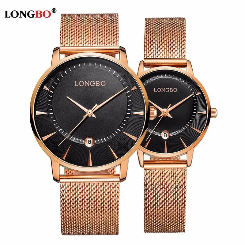 

LONGBO Long Bo 80461 calendar lovers to watch contracted female leisure men's watch 2019 new web celebrity