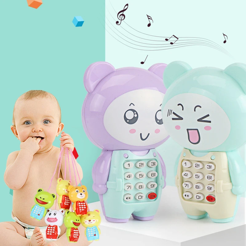 

New Educational Baby Toy Puzzle Children's Cartoon Phone Music Multifunctional Mobile Phone Toy for Gift
