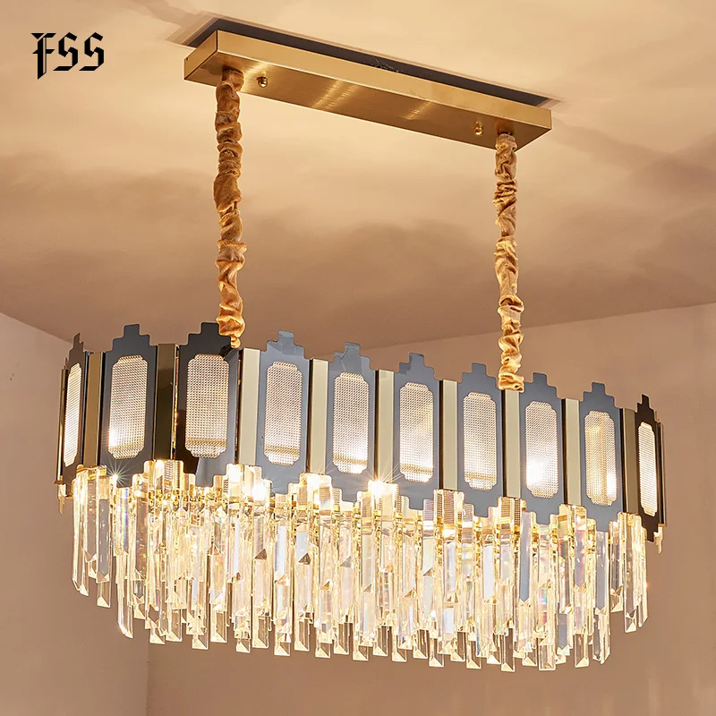 Современная прямоугольная люстра освещение для столовой круглые светодиодные