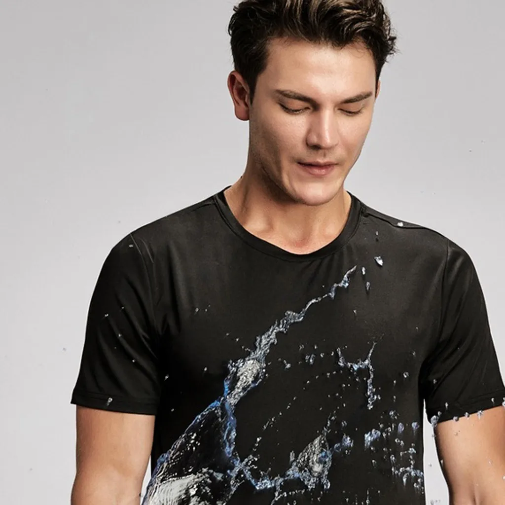 Cycling Jerseys Men Waterproof Breathable Anti-Fouling T-shirt Short Sleeve Hydrophobic Creative And Anti-Stain T-Shirt | Спорт и