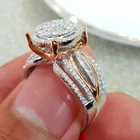 Женское кольцо с фианитом, ювелирное изделие с большим камнем