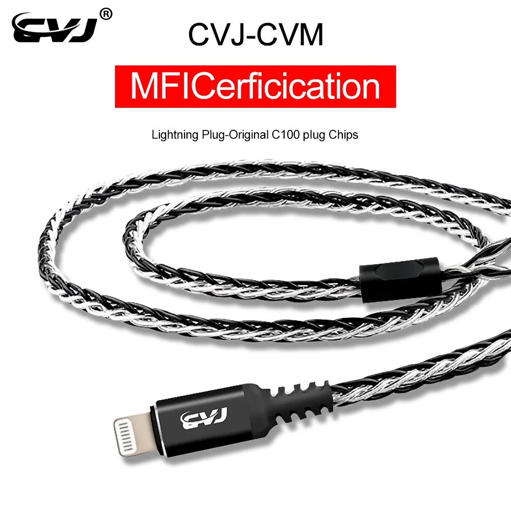 

CVJ CVM 8 Core Silver Plated Upgrade Cable With MMCX 2pin For CSA CSN KZ ZS10 AS10 CCA C16 BLON BL-03 BL-05 TRN V90 V80 V20