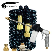garden hose set with expandable water injector magic garden hose sprayer hose high pressure watering hose car wash gun sprayer