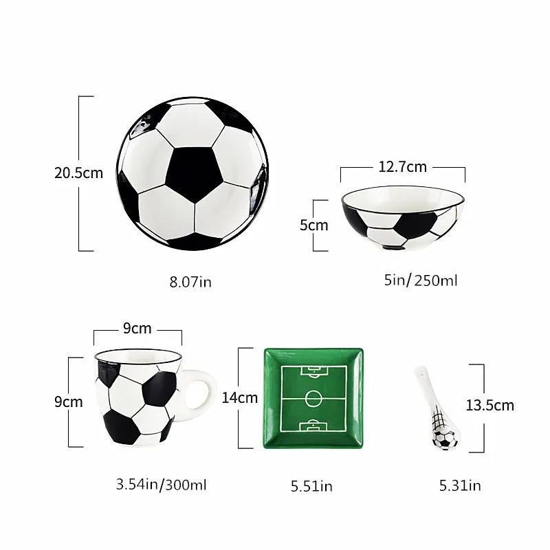 Набор из 5 предметов для спорта керамическая кухонная посуда столовый набор