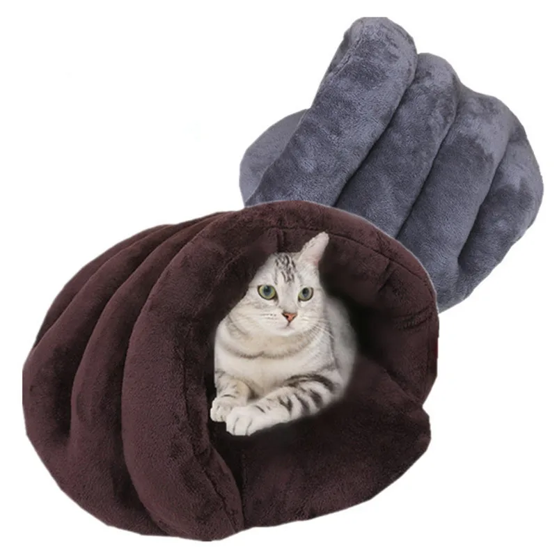 

Warm Dog Bed Cat Mat Round Plush House Sofa Soft Sleeping Pet Basket For Dogs Cats Nest 2 In 1 Pet Bed Pet Cushion Supplies