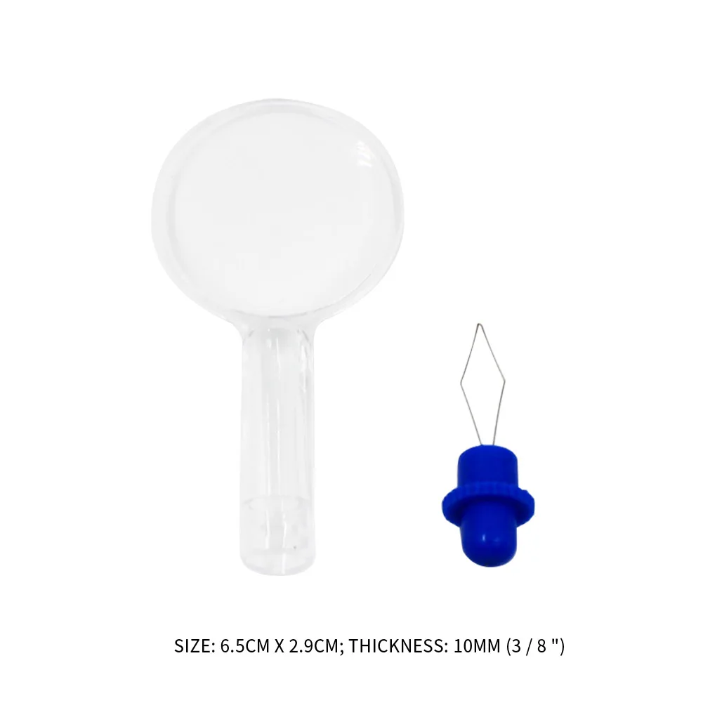 

Needle Threader Leader Guide with Magnifying Glass DIY Elderly Sewing Tools