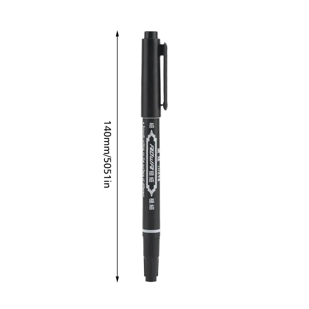 

Black Ultra-fine Double-end Marker Pen Small-end Pen Water-based For Hook Line Pen Practical Stationery
