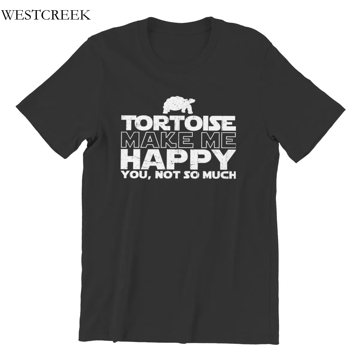 Винтажная Футболка с принтом черепаха сделай меня счастливой кавайная Мужская
