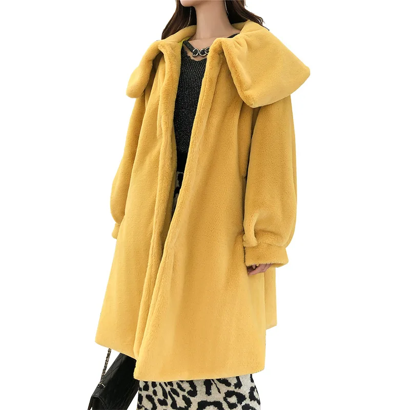 Новинка роскошное длинное винтажное пальто ZADORIN из искусственного меха с большим