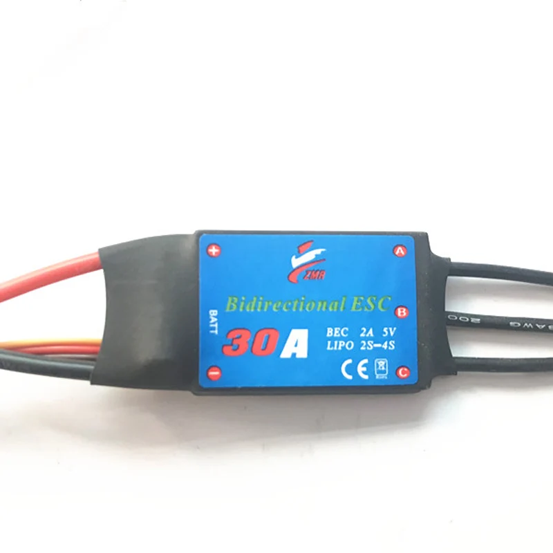 

4PCS 30A Dual Way ESC Brushless Speed Controller Remote Control Boat 5V 5A UBEC 2-6S Lipo Parts for RC ROV Underwater Thruster