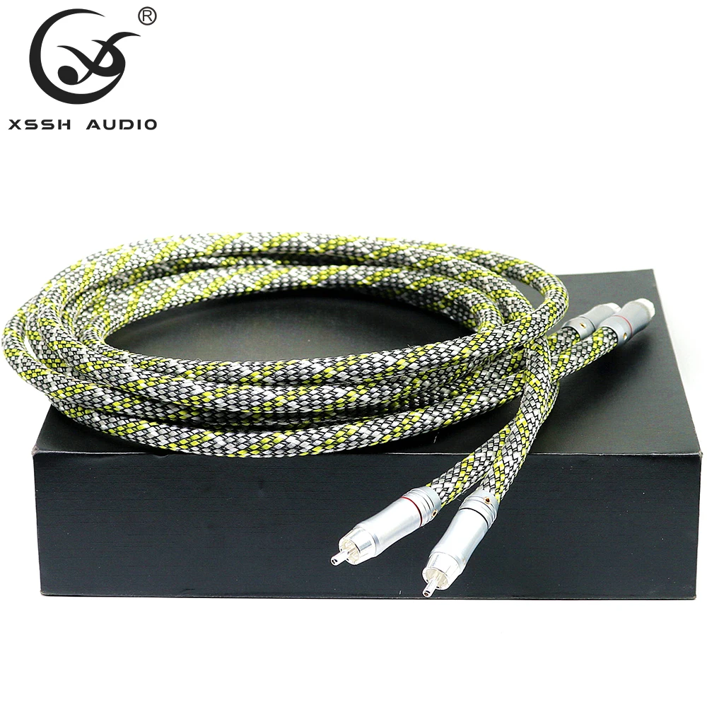 

YIVO RCA to RCA XSSH Audio Musical Instrument Cables 2 core Pure Copper OFC Shield 2RCA Audio Signal Cable Wire Line Cord