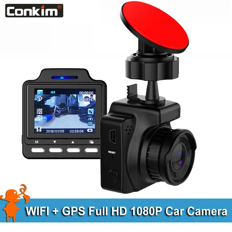 

Conkim Car DVR Video Recorder 1080P Full HD WIFI GPS 96658 + IMX323 CMOS 1.5" IPS Car Camera GPS Registrators