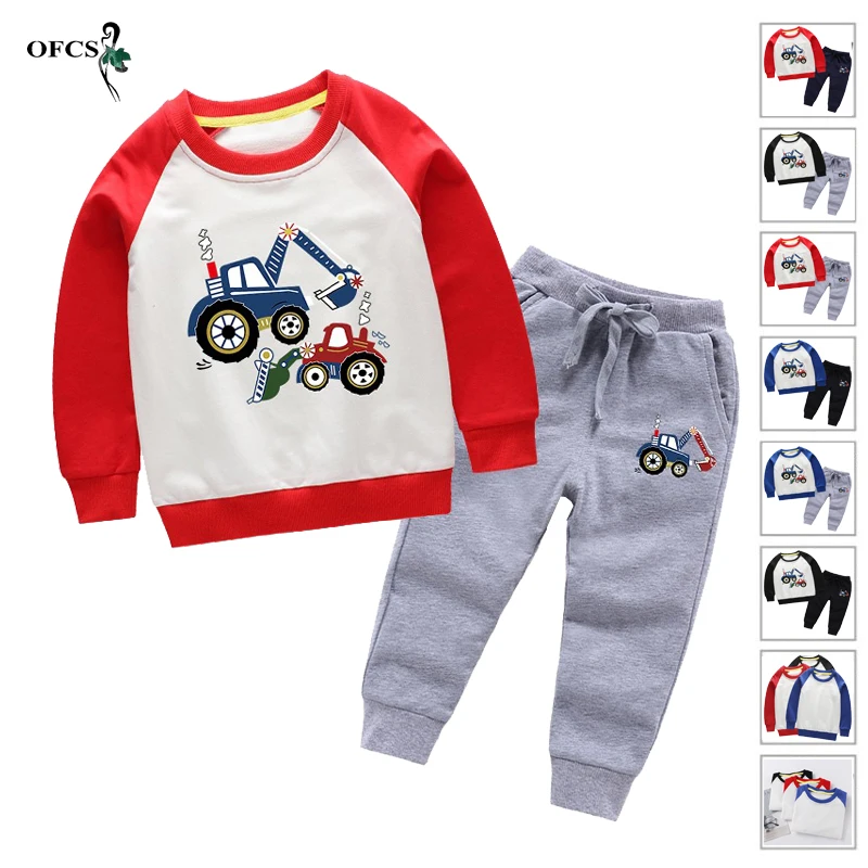 

2 шт./компл., Детская футболка с длинным рукавом и спортивные штаны