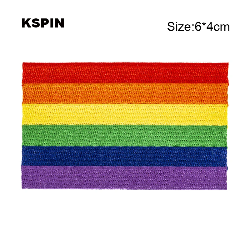 6*4 см Радуга фестиваль Прайд железные вышивальные патчи с формой на пила для